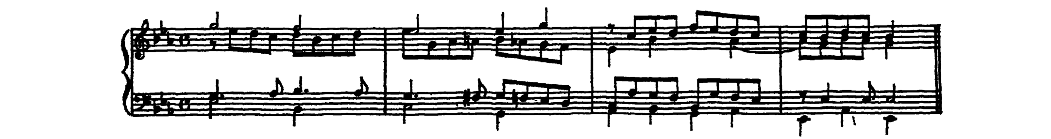 Example in four parts without pedal: