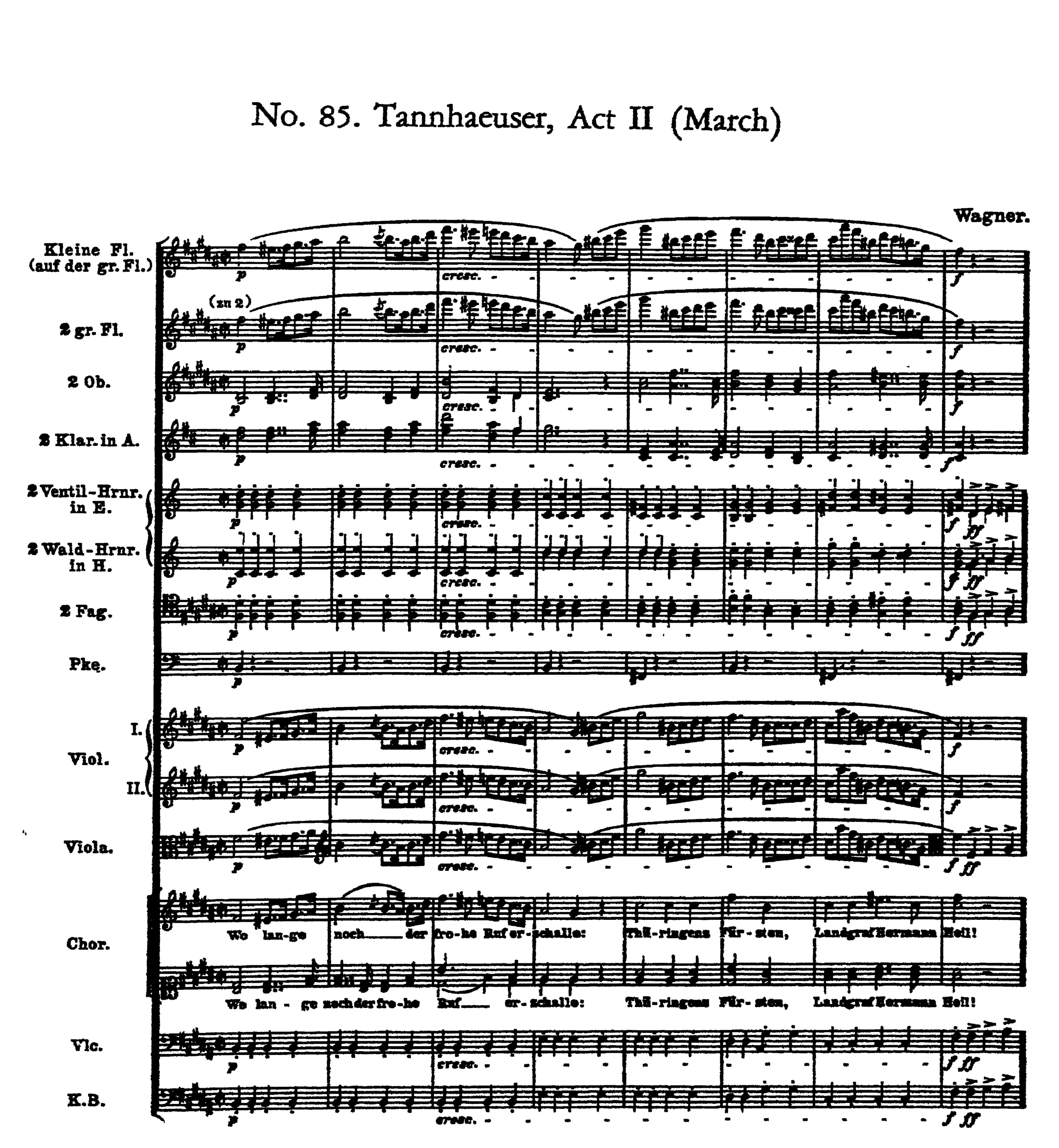 in the march from “Tannhaeuser” {Example 85}.