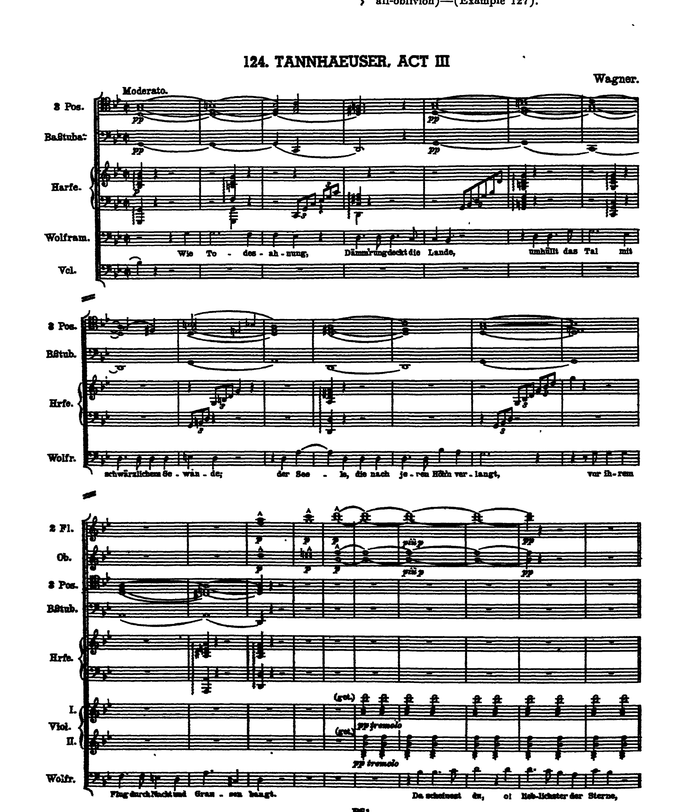 trumpets—but with far more nobility. They no longer Kurwenal (Example 126); “Tristan”, third act