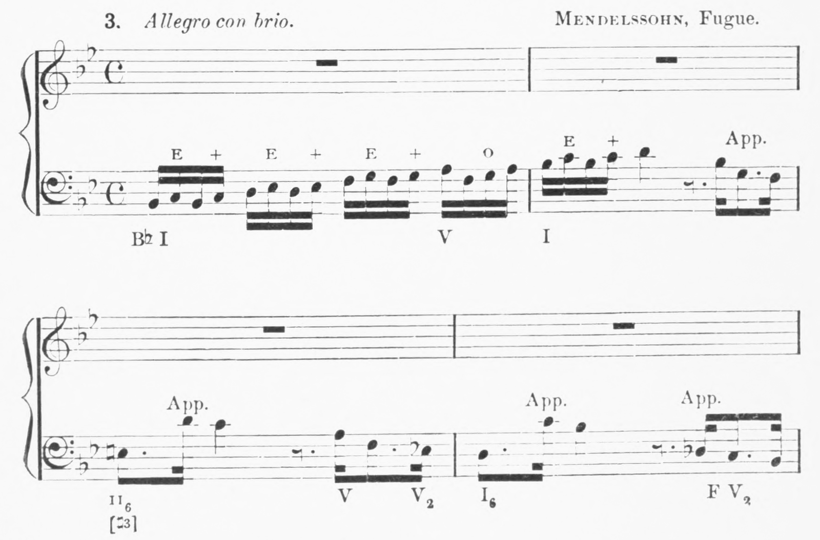 Fragment 3 · Allegro con brio. Mendelssohn, Fugue.