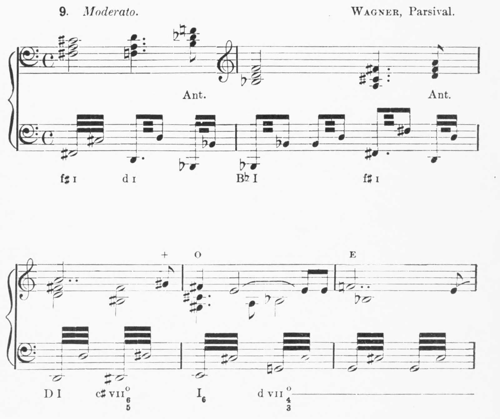 Fragment 9 · Moderato. Wagner, Parsival.