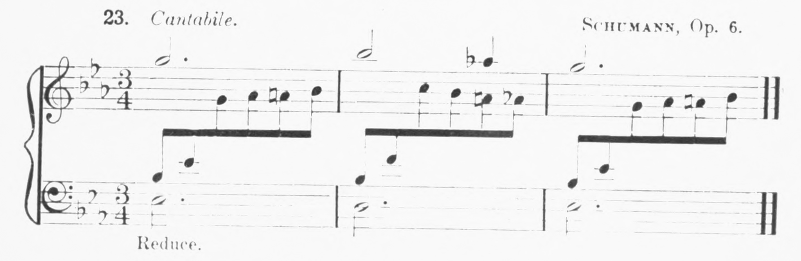Ex. 23 · Cantabile. Schumann, Op. 6.