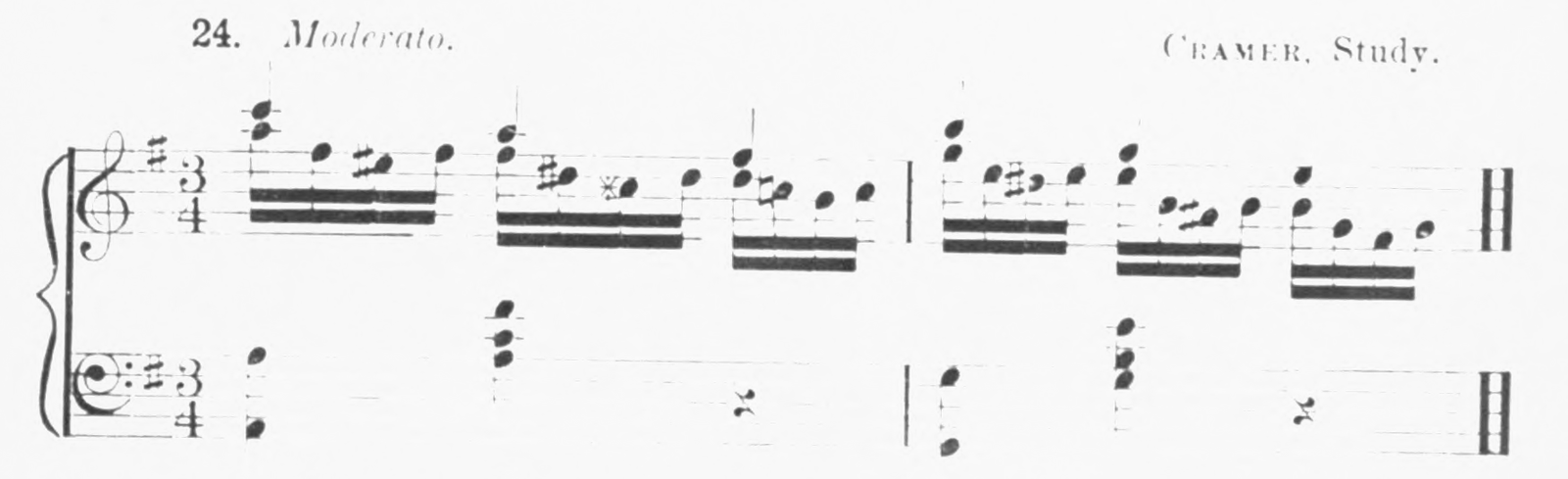 Ex. 24 · Moderato. Cramer, Study.