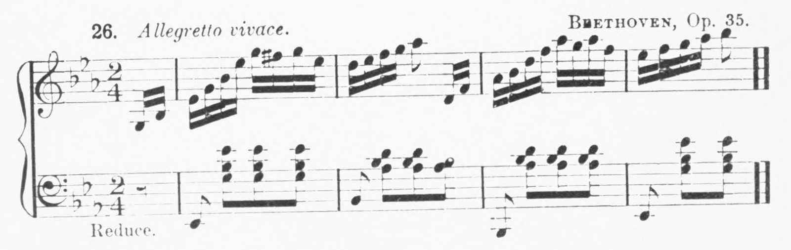 Ex. 26 · Allegretto vivace. Beethoven, Op. 35.