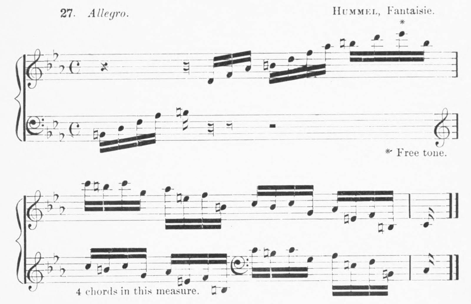 Ex. 27 · Allegro. Hummel, Fantaisie.
