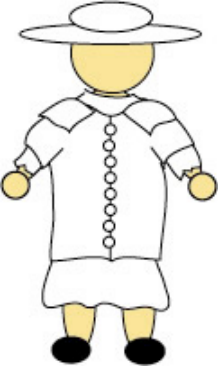 Uniform of a student at the Conservatorio di Santa Maria di Loreto