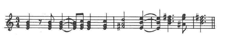 Example: the same material developed into consecutive relationships