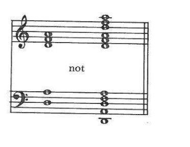 Example: a moderately spaced brass chord, "not" one filling a very wide range