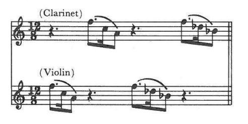Example: (Clarinet) and (Violin) alternating