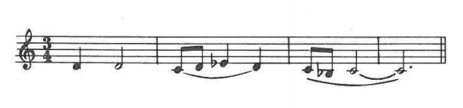 Example: a concentrated single line in middle register