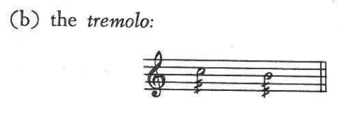 (b) the tremolo: