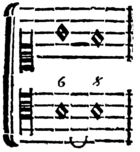Example by Zarlino: Third Part, Chapter 30, fol. 210.