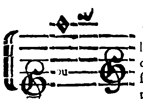Upper instrumental part—alternative G clefs