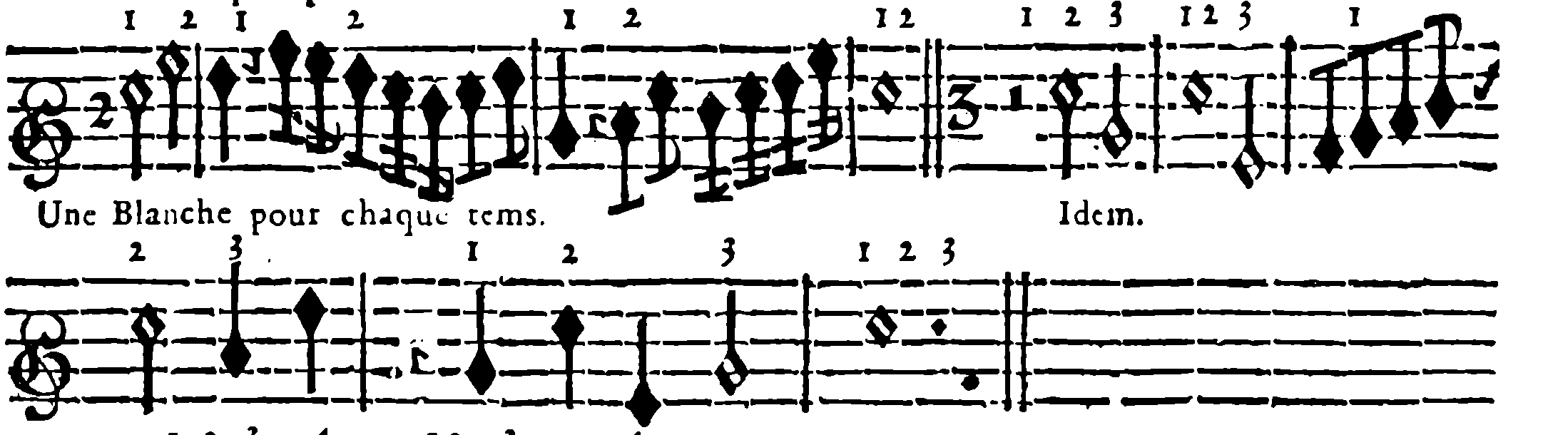 Three beats—a half note for each beat