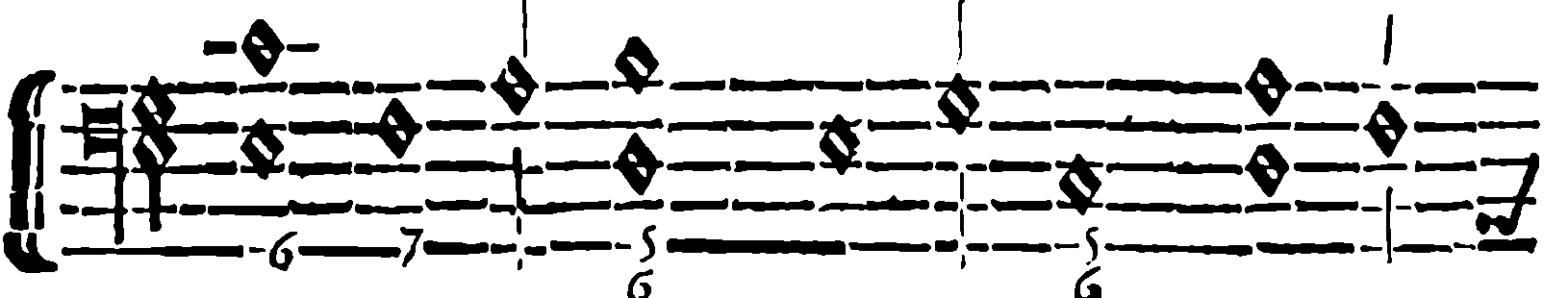 The fifth and sixth basses syncopated