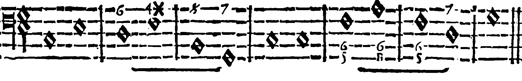One dissonance in several successive chords.