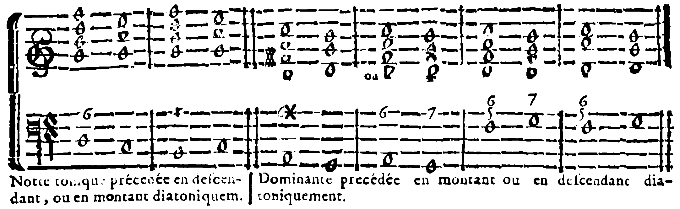 Tonic approached by descending or ascending diatonic motion. Dominant approached by ascending or descending diatonic motion.