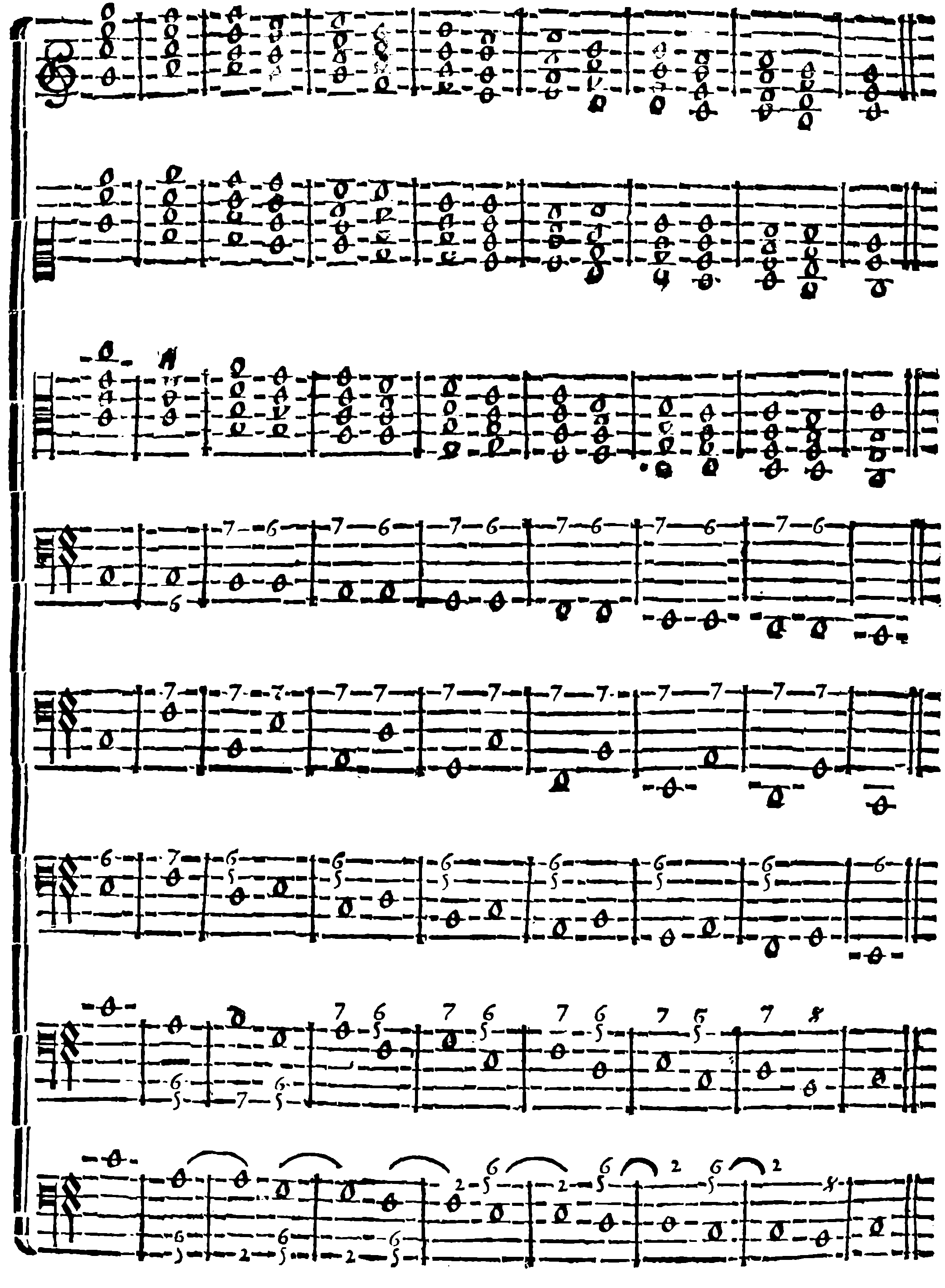Three positions of four-note chords and five alternative basses.