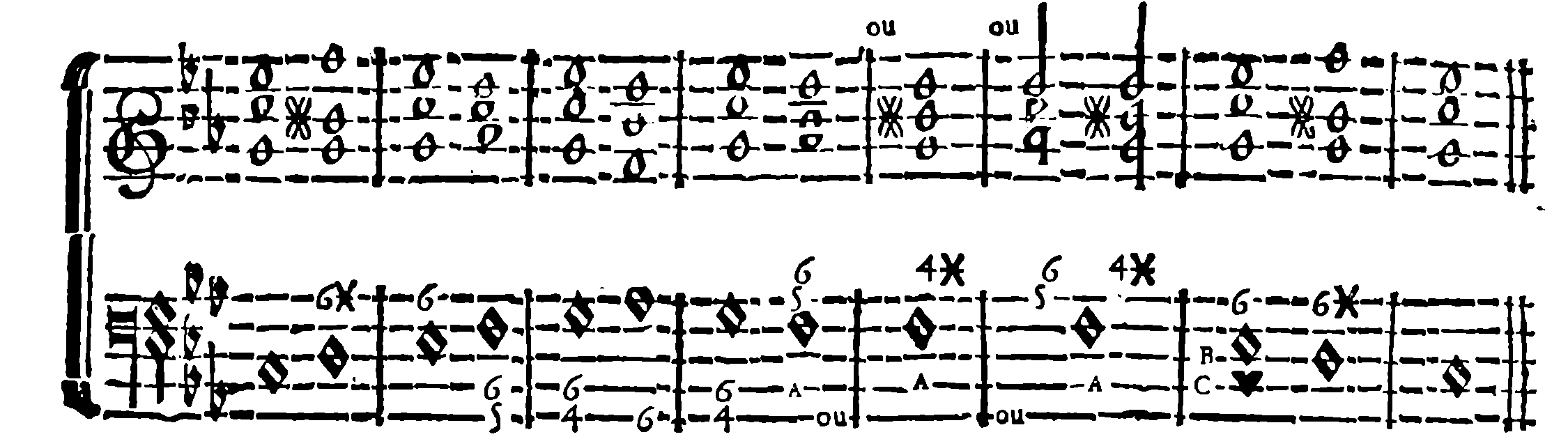 Succession of sixth chords; alternatives marked “or”.