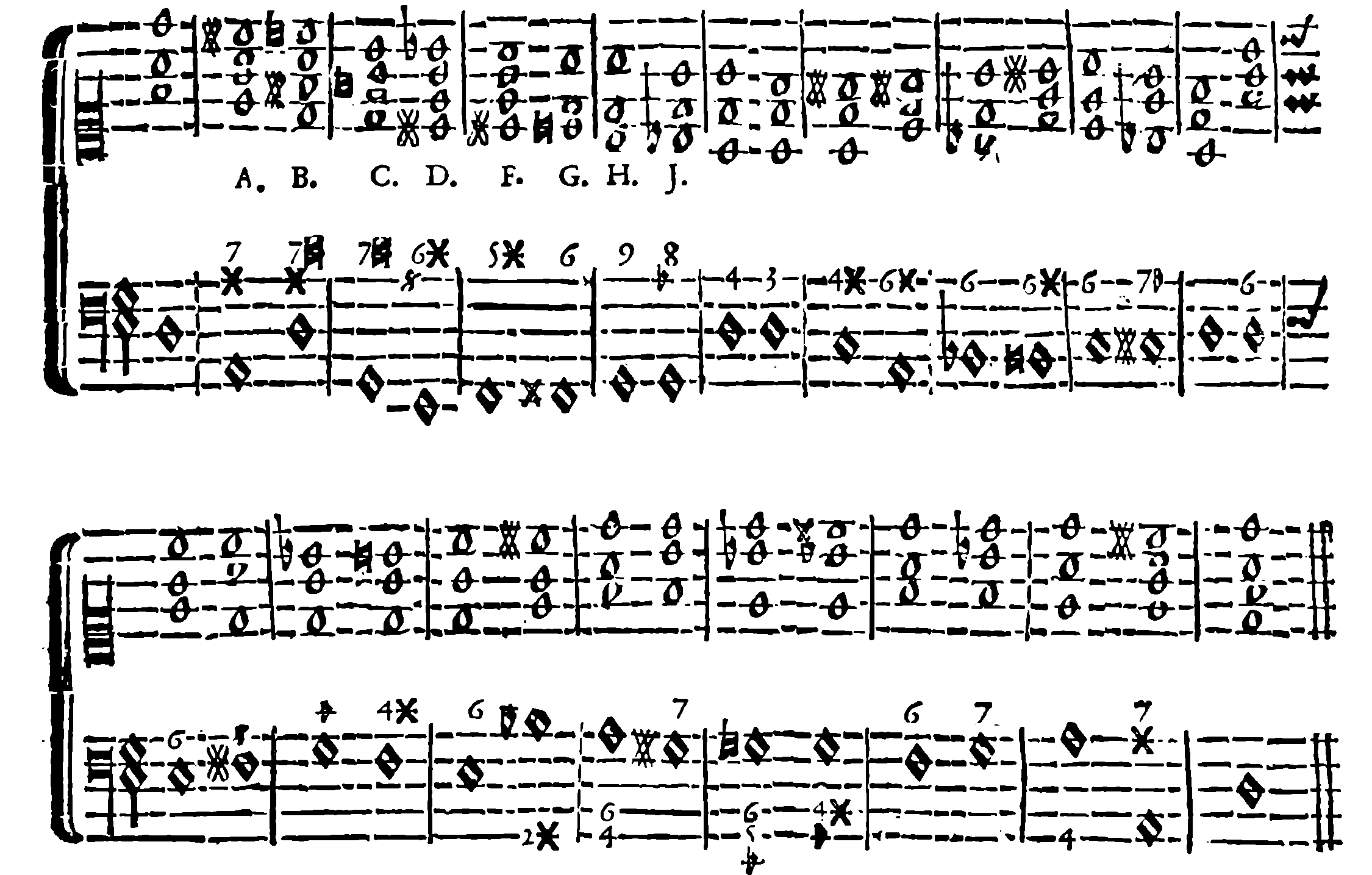 Chromaticism — two continuous systems, references A, B, C, D, F, G, H, J.