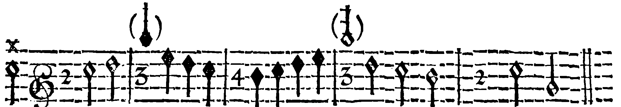 Change of tempo: beat values in parentheses.