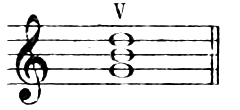 Dominant triad of C major