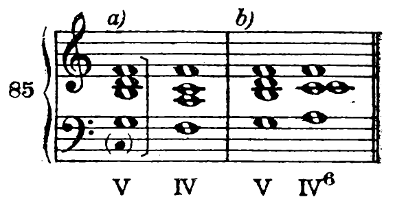 85. a) V IV b) V IV6