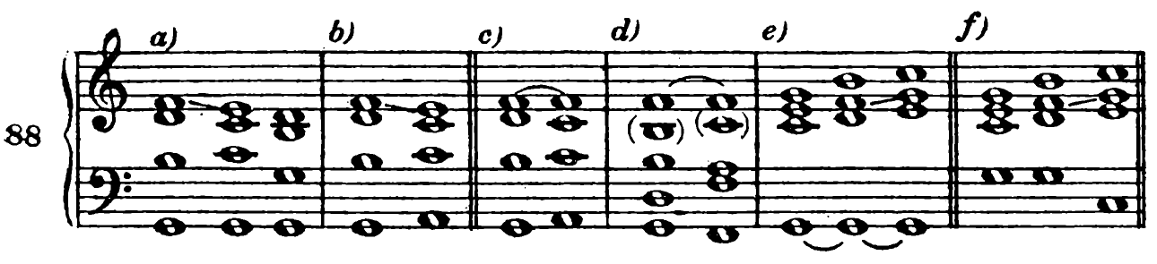88. a) b) c) d) e) f)