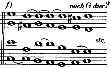 f) … to G major? etc.