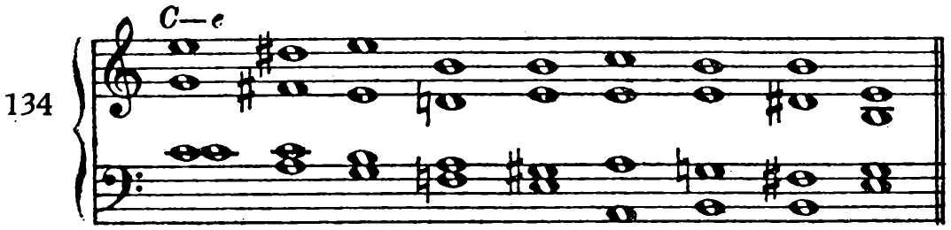 134. C to E minor