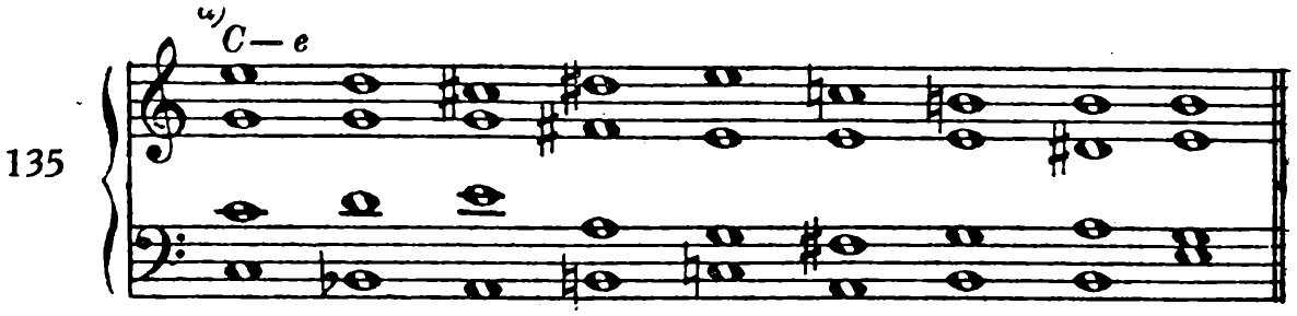 135 a) C to E minor
