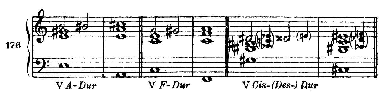 176 — V A major; V F major; V C-sharp (D-flat) major