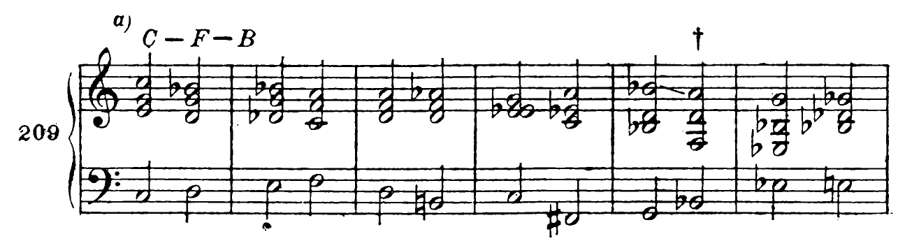 209. a) C—F—B-flat †