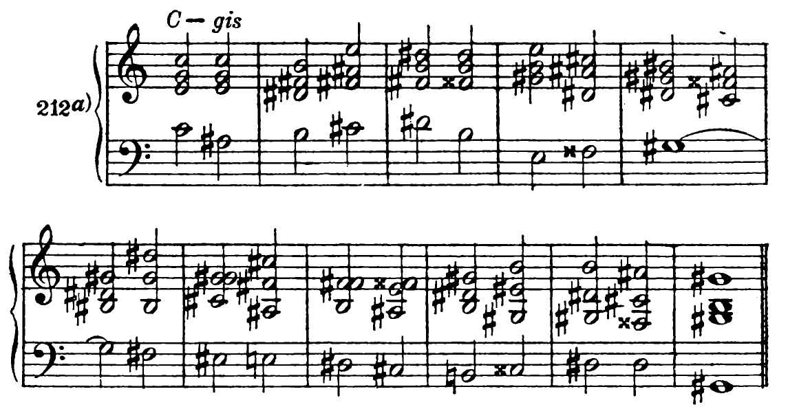 212 a) C major–G-sharp minor