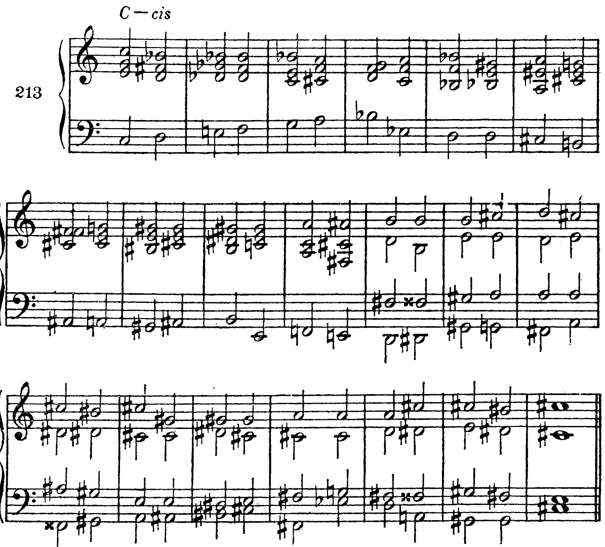 213 C major–C-sharp minor