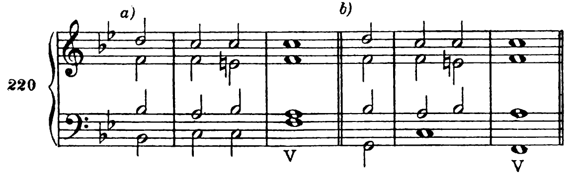220. a) b) V