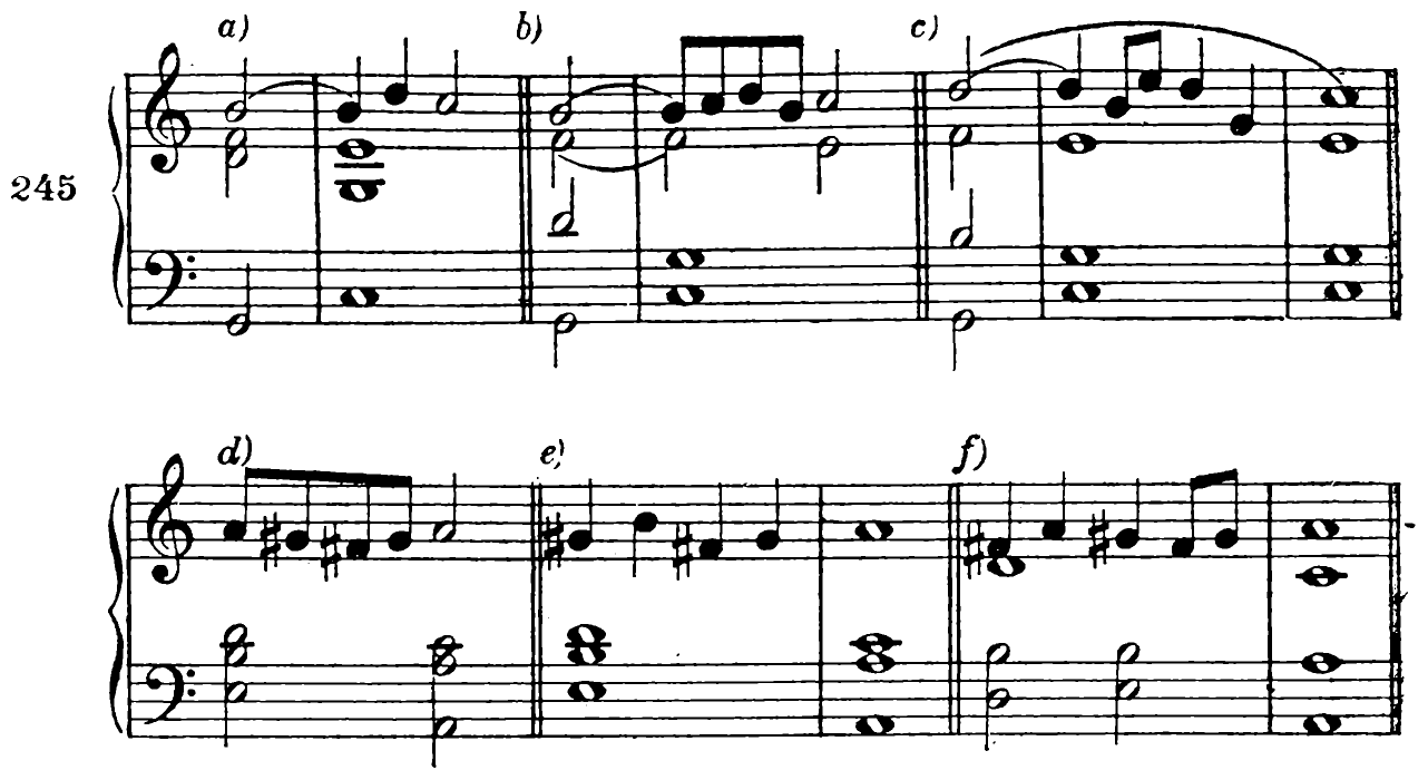 245. a) b) c) d) e) f)