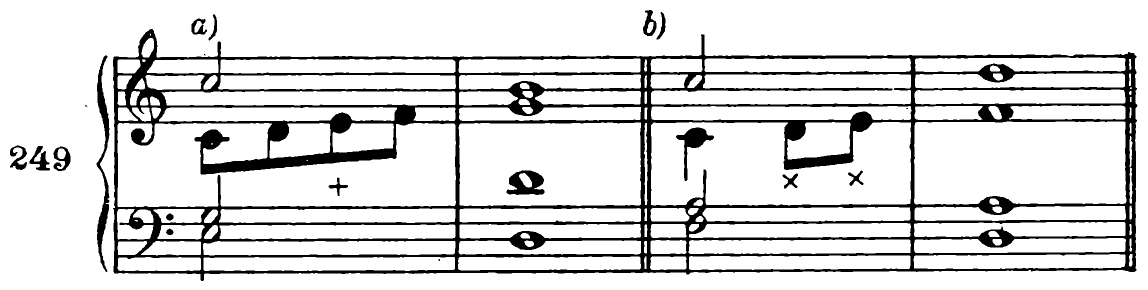 249. a) + b) × ×