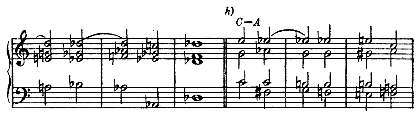 309 g) continued; h) C–A