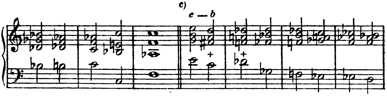 310 b) continued; c) e–b